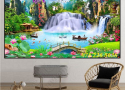 Tranh gạch , gạch men phong cảnh 3d , tranh gạch men