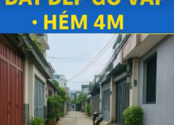 ĐẤT ĐẸP GÒ VẤP – NGANG 4M – HẺM XE HƠI – XÂY 6 TẦNG – GIÁ CHỈ HƠN 3 TỶ