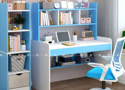 Bàn Học Trẻ Em Gỗ MDF Kết Hợp Kệ Sách Đa Năng