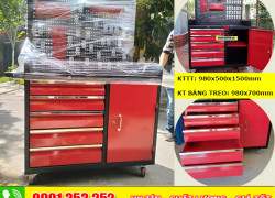 Tủ dụng cụ đồ nghề 150cm - 6 ngăn màu đỏ đen