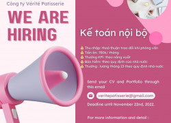 Tuyển dụng nhân viên kế toán nội bộ