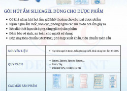Gói hút ẩm bảo quản an toàn cho dược phẩm