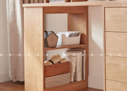 Bàn Học Trẻ Em Gỗ MDF Màu Vàng Vân Gỗ Thanh Lịch