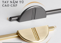 Tay nắm cửa tủ bán nguyệt cao cấp NK460S | Zalo 0901 196 552