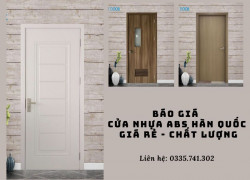 Báo Giá Cửa Nhựa Abs Hàn Quốc Giá Rẻ – Chất Lượng