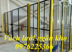 Hàng rào lưới ngăn kho, vách lưới thép kho công nghiệp