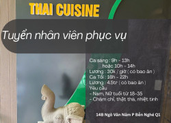 Tuyển nhân viên phục vụ làm ở Q1