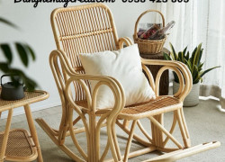 Ghế mây bập bênh thư giãn phòng khách