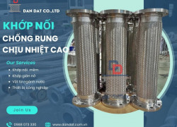 Khớp nối mềm kim loại, khớp nối mềm inox dẫn hóa chất, khớp nối mềm 316, khớp nối mềm inox chịu nhiệt