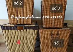 Sọt đựng đồ nhựa giả mây giá rẻ