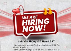 Xưởng Nội Thất Phát Đạt cần tuyển 1 nữ Văn Phòng và 2 Nam LĐPT