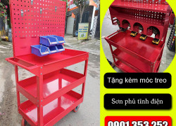 XE ĐẨY 3 NGĂN chuyên dùng để đồ nghề sửa xe