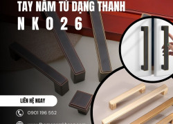 Tay nắm cửa tủ hợp kim dạng thanh NK026 | Zalo 0901 196 552