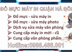 NHẬN ĐỔ MỰC MÁY IN QUẬN HÀ ĐÔNG