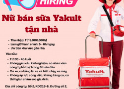 Tuyển dụng: Nữ bán sữa Yakult tận nhà