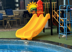 Cầu trượt trẻ em máng nhựa đôi nhập khẩu G, cầu trượt trẻ em