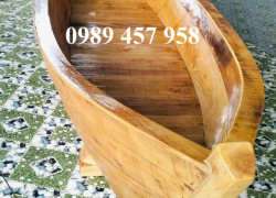 Thuyền gỗ trưng hải sản, Thuyền decor 3m, Thuyền decor theo yêu cầu