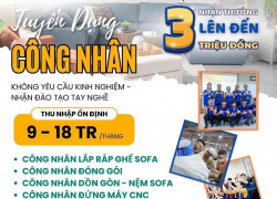 CTY WANEK KCN MỸ PHƯỚC 3 & VSIP 2 tuyển công nhân đi làm ngay