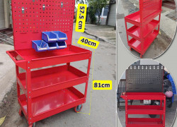 Xe đẩy đồ nghề tích hợp bảng treo dụng cụ