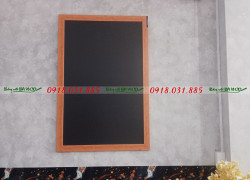 Bảng đen menu khung gỗ viết phấn