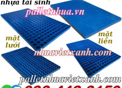 Pallet nhựa lót sàn không chân 1000x600x35mm nhựa tái sinh