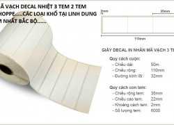 Decal Mã Vạch Chất Lượng Cao – In Rõ Nét, Không Lem Mực