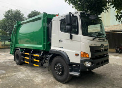 Xe cuốn ép rác chở rác Hino 14 khối 14m3