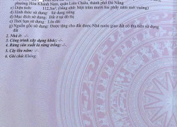Bán đất mặt tiền đường Hoàng Văn Thái, Phường Hòa Khánh Nam, Quận Liên Chiểu