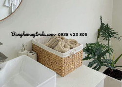 Giỏ đựng đồ chữ nhật mây tre
