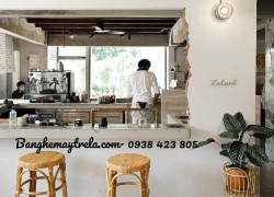 Ghế đôn quầy bar mây tự nhiên