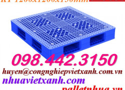 Pallet nhựa 2 mặt 1200x1200x150mm giá cạnh tranh call 0984423150