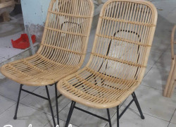 Ghế mây tự nhiên chân sắt giá rẻ