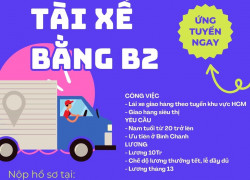 Cần Tuyển Tài Xế giao hàng bằng B2