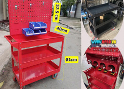 Xe đẩy treo dụng cụ cơ khí – Bền chắc, tiện lợi cho xưởng cơ khí