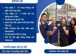 TUYỂN DỤNG GIÁO VIÊN TIẾNG ANH FULL TIME