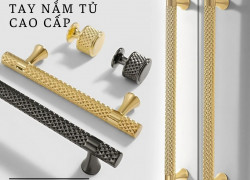 Tay nắm tủ kiểu thanh tròn bóng NK207T | Zalo 0901 196 552