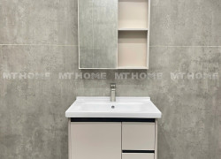 Tủ Lavabo Nhà Tắm Nhôm Tổ Ong Màu Kem 60cm MTTN-7676