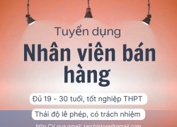 Việc làm thêm Sinh viên bán hàng Parttime / Fulltime tại Cửa hàng Quận Bình Thạnh TPHCM