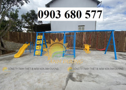 Thang leo liên hoàn kết hợp xích đu, cầu trượt cho trẻ em