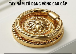 Tay nắm tủ vòng đồng cổ điển cao cấp NK224 | Zalo 0901 196 552
