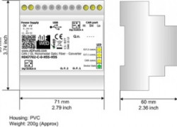 HD67701-C-0-D5M: CAN / Multi-Mode Optic Fiber - Converter