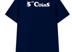 Áo Thun Nam Xanh Navy Form Rộng Unisex – Logo 5th Coins