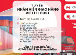 TUYỂN DỤNG NHÂN VIÊN GIAO HÀNG VIETTEL POST CẦN THƠ.