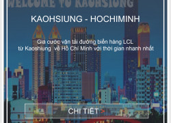 Giá cước vận tải biển hàng lẻ từ Kaoshiung về Hồ Chí Minh