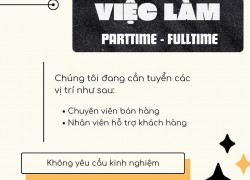 Việc làm Quận 11 - Tuyển nhân viên part time/ full time tại đại lý mỹ phẩm