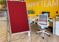 Bảng Flipchart ghim nỉ chân inox gắn bánh xe