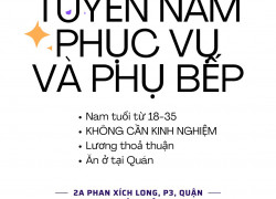 Quán Sơn Ca cần tuyển Nam Phục Vụ và Nam Phụ Bếp