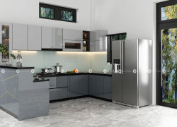 Tủ Bếp Gỗ Công Nghiệp MDF Lõi Xanh Cao Cấp