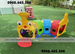 Hang chui tàu hỏa trẻ em, hầm chui nhựa cho bé mầm non