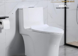 Bồn Cầu 1 Khối Trắng Sứ Cao Cấp CODOR BC978